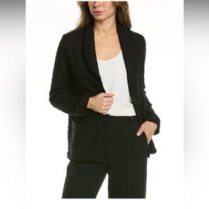 Max Studio Black Tweed Drape Jacket